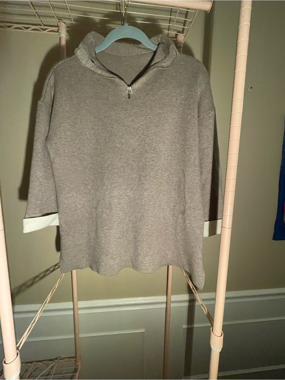 Quarter Zip Nude Colored